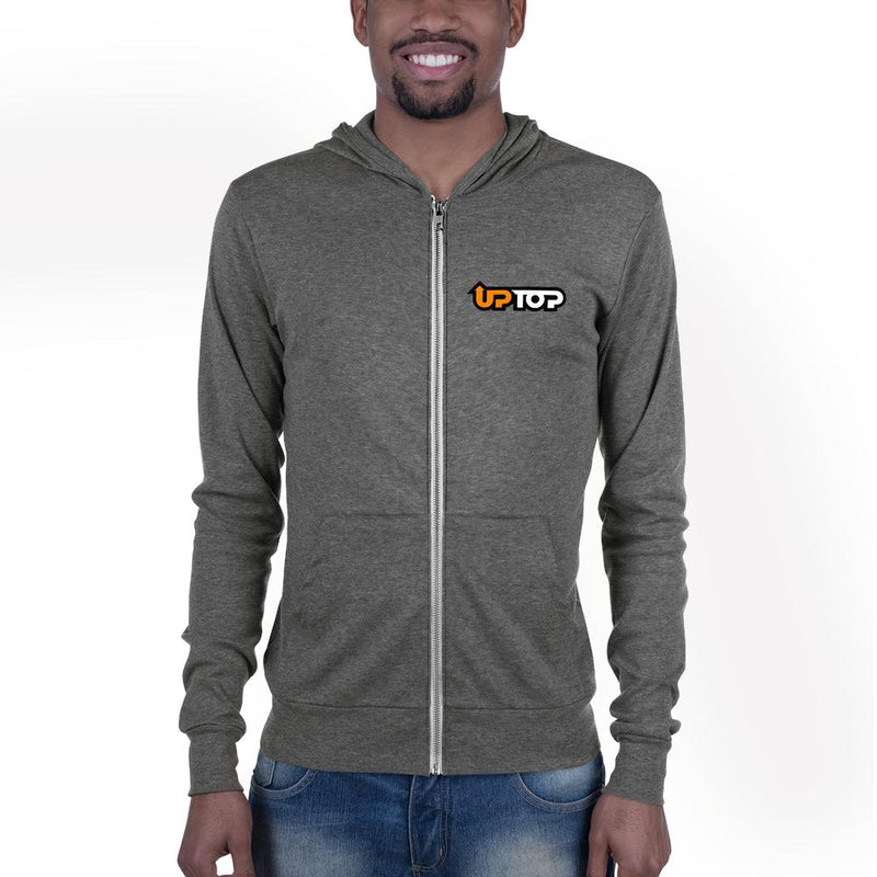 Load image into Gallery viewer, upTOP Front Zip hoodie-printful-Grey Triblend-upTOP Overland