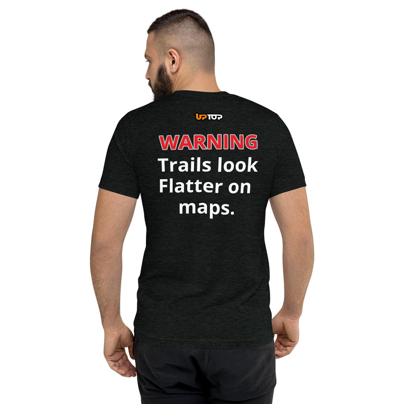 Load image into Gallery viewer, upTOP Warning Tee-Printful-Charcoal-Black Triblend-upTOP Overland